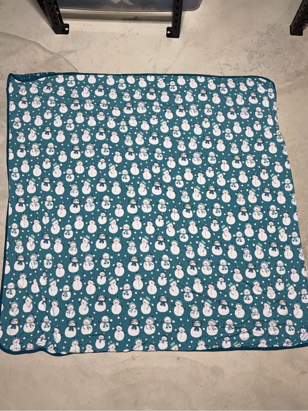Little sleepies Snowman Print Throw Blanket bamboo